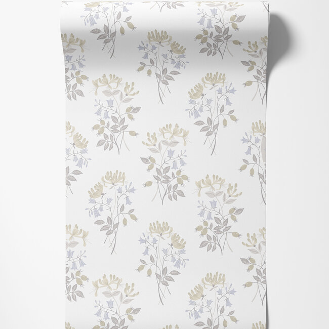 Dutch Wallcoverings Dutch Wallcoverings - FC Langenas- Kaprifol White - Vliesbehang - 10m x 53cm - 12309