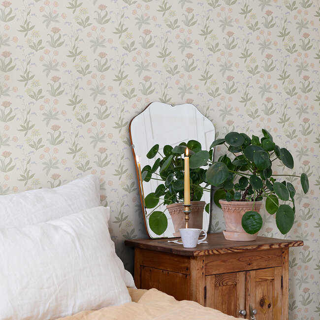 Dutch Wallcoverings Dutch Wallcoverings - FC Langenas- Fleur Green - Vliesbehang - 10m x 53cm - 12311