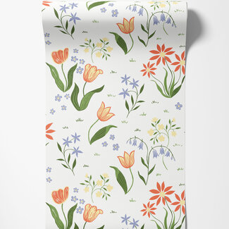 Dutch Wallcoverings Dutch Wallcoverings - FC Langenas- Tulpandans White - 12315