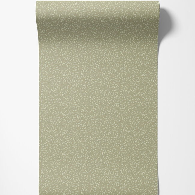Dutch Wallcoverings Dutch Wallcoverings - FC Langenas- Adam Olive green - Vliesbehang - 10m x 53cm - 12325
