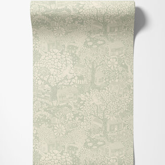 Dutch Wallcoverings Dutch Wallcoverings - FC Langtan- Bygga Bo Light green - 63004