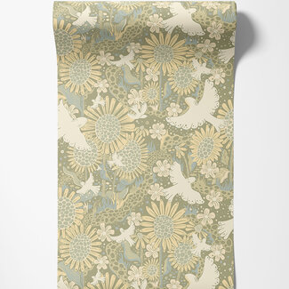 Dutch Wallcoverings Dutch Wallcoverings - FC Langtan- Drömma Green - 63009