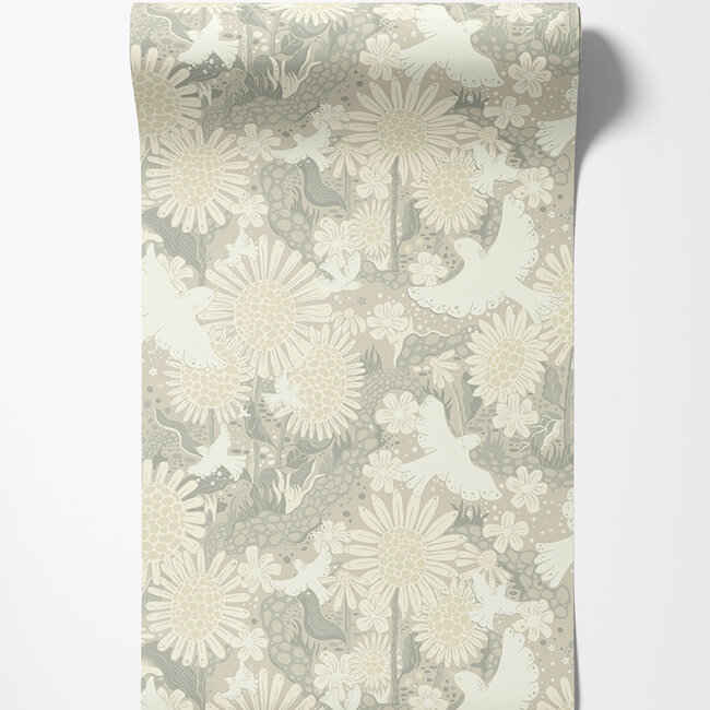 Dutch Wallcoverings Dutch Wallcoverings - FC Langtan- Drömma Grey - Vliesbehang - 10m x 53cm - 63011