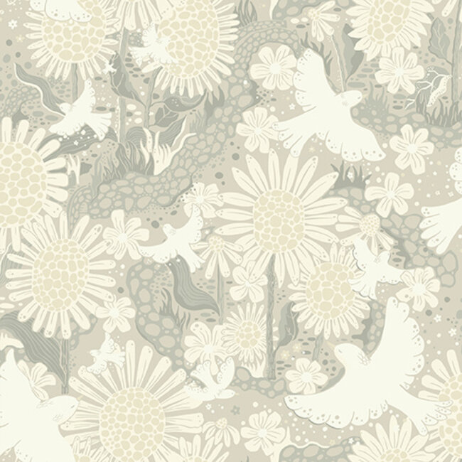 Dutch Wallcoverings Dutch Wallcoverings - FC Langtan- Drömma Grey - Vliesbehang - 10m x 53cm - 63011