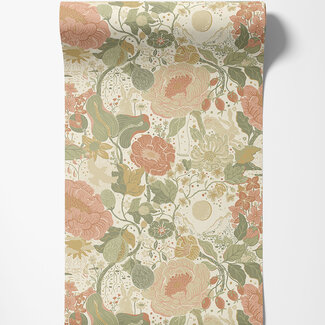 Dutch Wallcoverings Dutch Wallcoverings - FC Langtan- Växa Green/pink - 63012