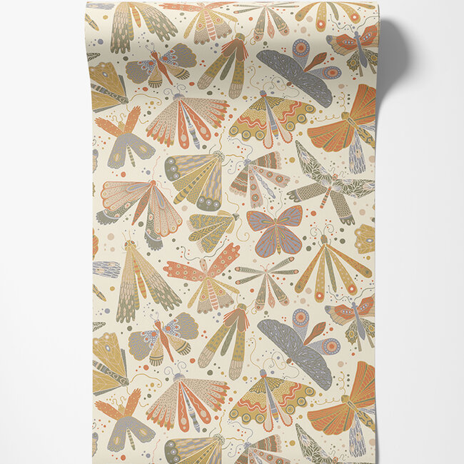 Dutch Wallcoverings Dutch Wallcoverings - FC Langtan- Flyga Teracotta - Vliesbehang - 10m x 53cm - 63024