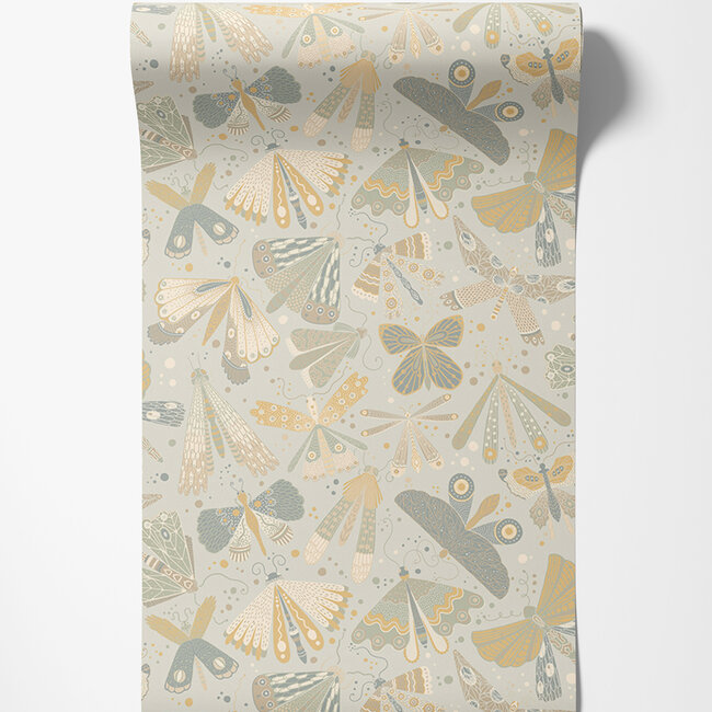 Dutch Wallcoverings Dutch Wallcoverings - FC Langtan- Flyga Light grey - Vliesbehang - 10m x 53cm - 63025