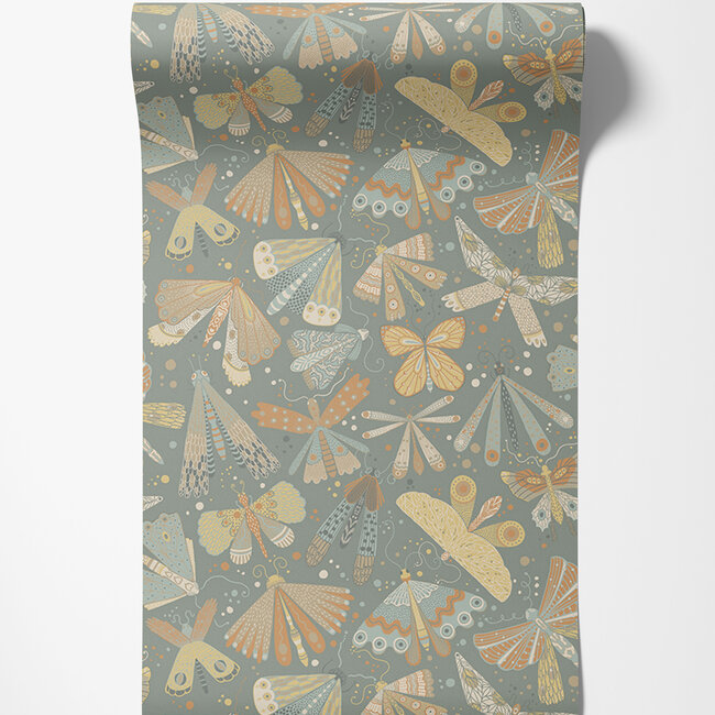 Dutch Wallcoverings Dutch Wallcoverings - FC Langtan- Flyga Grey - Vliesbehang - 10m x 53cm - 63026