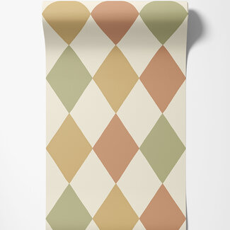 Dutch Wallcoverings Dutch Wallcoverings - FC Langtan- Kalas Yellow/red/green - 63027