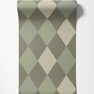 Dutch Wallcoverings Dutch Wallcoverings - FC Langtan- Kalas Dark green - 63028