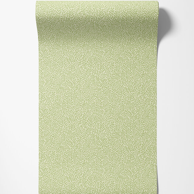 Dutch Wallcoverings Dutch Wallcoverings - FC Lina- Anna Light green - Vliesbehang - 10m x 53cm - 55001