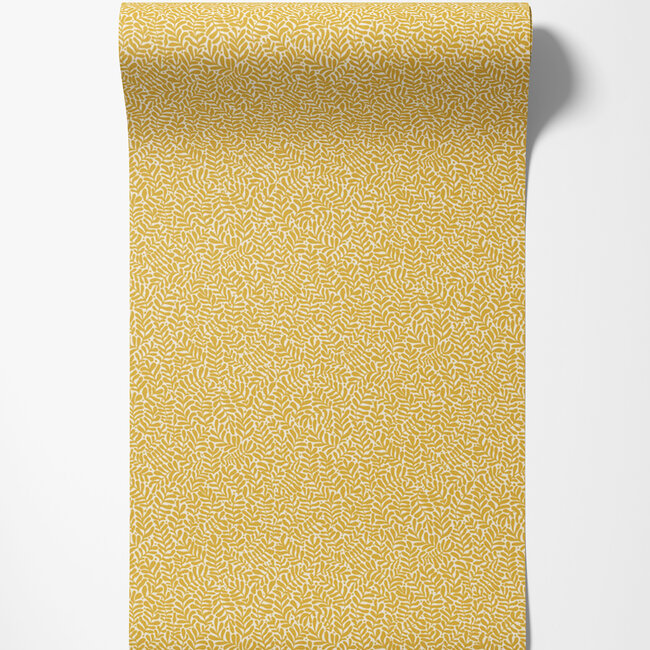 Dutch Wallcoverings Dutch Wallcoverings - FC Lina- Anna Warm yellow - Vliesbehang - 10m x 53cm - 55003