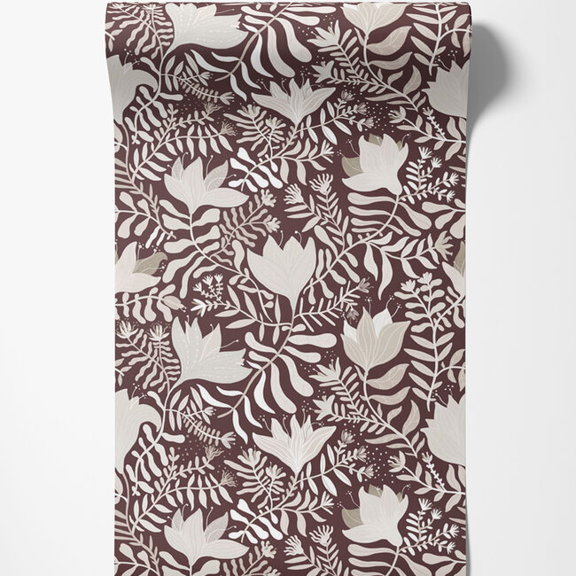 Dutch Wallcoverings Dutch Wallcoverings - FC Lina- Brita Red - Vliesbehang - 10m x 53cm - 55007