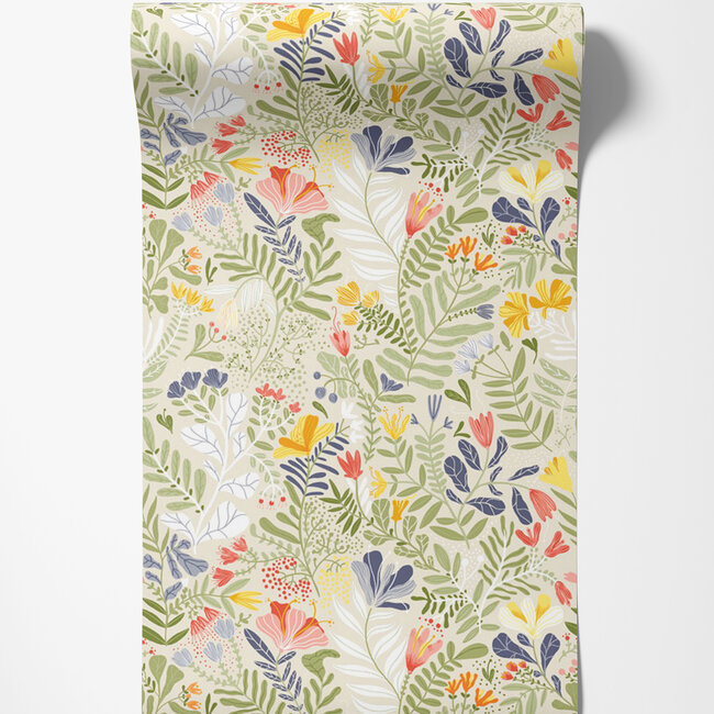 Dutch Wallcoverings Dutch Wallcoverings - FC Lina- Brittsommar Beige - Vliesbehang - 10m x 53cm - 55011