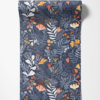 Dutch Wallcoverings Dutch Wallcoverings - FC Lina- Brittsommar Dark blue - 55012