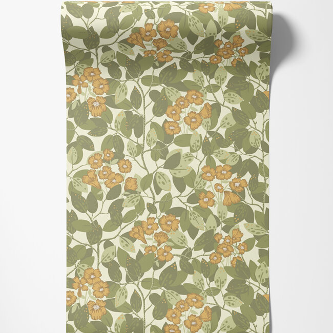 Dutch Wallcoverings Dutch Wallcoverings - FC Lina- Henni Light green - Vliesbehang - 10m x 53cm - 55018