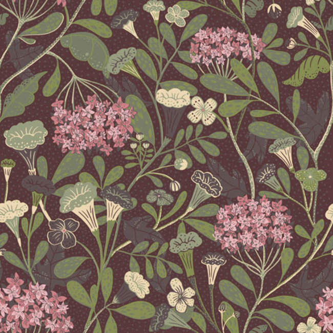 Dutch Wallcoverings Dutch Wallcoverings - FC Lina- Hybbe Lilac - Vliesbehang - 10m x 53cm - 55024