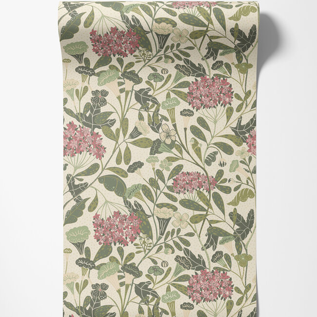 Dutch Wallcoverings Dutch Wallcoverings - FC Lina- Hybbe Light lilac - Vliesbehang - 10m x 53cm - 55025