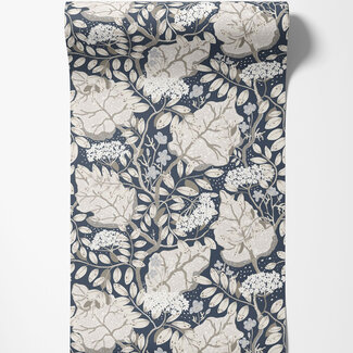 Dutch Wallcoverings Dutch Wallcoverings - FC Lina- Ulla-Britt Blue grey - 55027