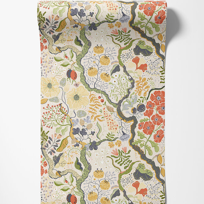 Dutch Wallcoverings Dutch Wallcoverings - FC Lina II- Ann Green - Vliesbehang - 10m x 53cm - 65102