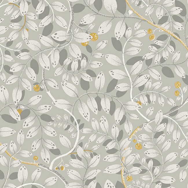 Dutch Wallcoverings Dutch Wallcoverings - FC Lina II- Kirke Grey - Vliesbehang - 10m x 53cm - 65104