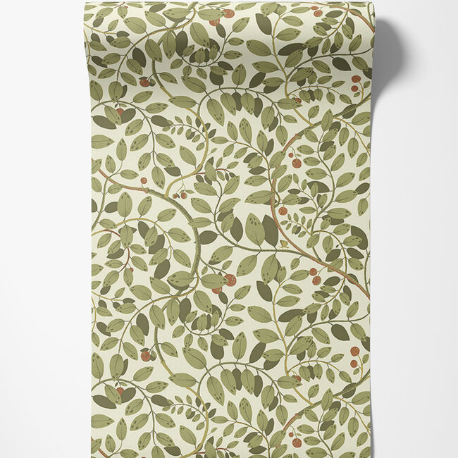 Dutch Wallcoverings Dutch Wallcoverings - FC Lina II- Kirke Green - Vliesbehang - 10m x 53cm - 65107