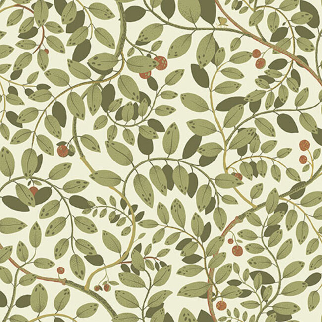 Dutch Wallcoverings Dutch Wallcoverings - FC Lina II- Kirke Green - Vliesbehang - 10m x 53cm - 65107