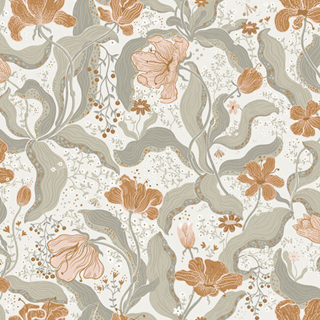 Dutch Wallcoverings Dutch Wallcoverings - FC Lina II- Bodri Grey - Vliesbehang - 10m x 53cm - 65114