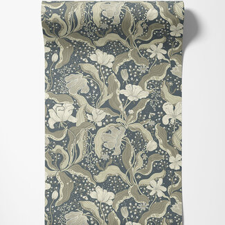 Dutch Wallcoverings Dutch Wallcoverings - FC Lina II- Bodri Bluegrey - 65117