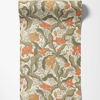 Dutch Wallcoverings Dutch Wallcoverings - FC Lina II- Bodri Dark green - 65119