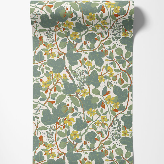 Dutch Wallcoverings Dutch Wallcoverings - FC Lina II- Ewald Turquoise - Vliesbehang - 10m x 53cm - 65123