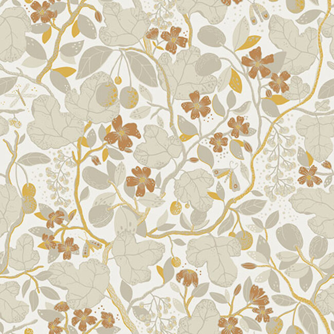 Dutch Wallcoverings Dutch Wallcoverings - FC Lina II- Ewald Grey - Vliesbehang - 10m x 53cm - 65124