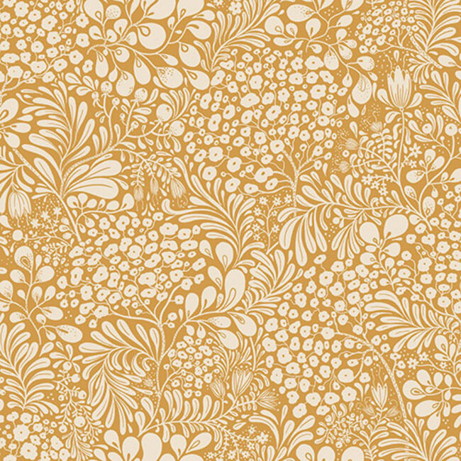 Dutch Wallcoverings Dutch Wallcoverings - FC Lina II- Siv Dark yellow - Vliesbehang - 10m x 53cm - 65127