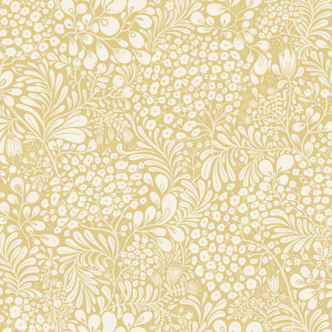 Dutch Wallcoverings Dutch Wallcoverings - FC Lina II- Siv Light yellow - Vliesbehang - 10m x 53cm - 65128