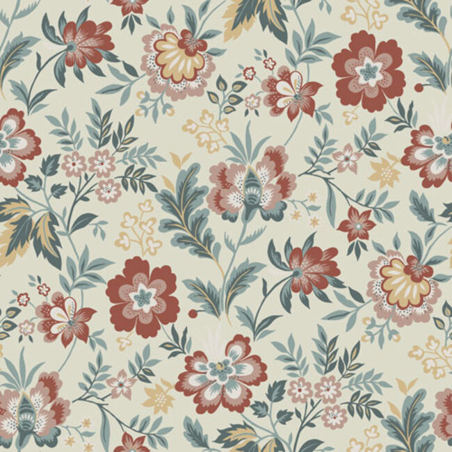 Dutch Wallcoverings Dutch Wallcoverings - FC Lyckebo- Mirabelle White - Vliesbehang - 10m x 53cm - 28000