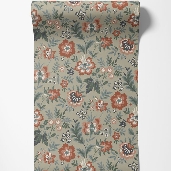 Dutch Wallcoverings Dutch Wallcoverings - FC Lyckebo- Mirabelle Beige - Vliesbehang - 10m x 53cm - 28001