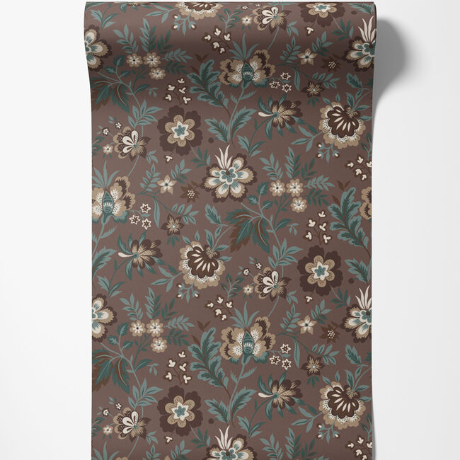 Dutch Wallcoverings Dutch Wallcoverings - FC Lyckebo- Mirabelle Red - Vliesbehang - 10m x 53cm - 28003