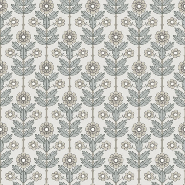 Dutch Wallcoverings Dutch Wallcoverings - FC Lyckebo- Othilia White - Vliesbehang - 10m x 53cm - 28005