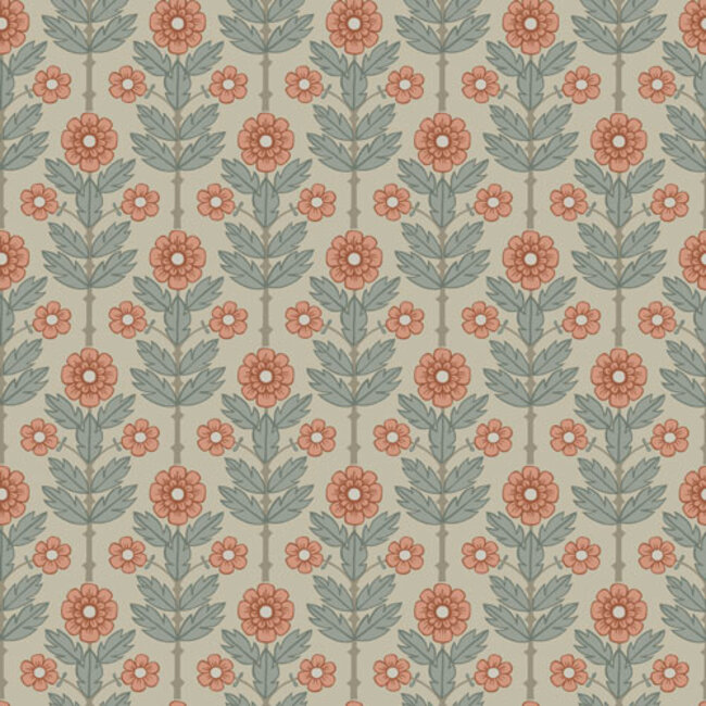 Dutch Wallcoverings Dutch Wallcoverings - FC Lyckebo- Othilia Beige - Vliesbehang - 10m x 53cm - 28006