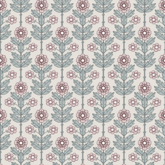 Dutch Wallcoverings Dutch Wallcoverings - FC Lyckebo- Othilia Grey - Vliesbehang - 10m x 53cm - 28007