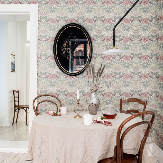 Dutch Wallcoverings Dutch Wallcoverings - FC Lyckebo- Sarah Grey - Vliesbehang - 10m x 53cm - 28015