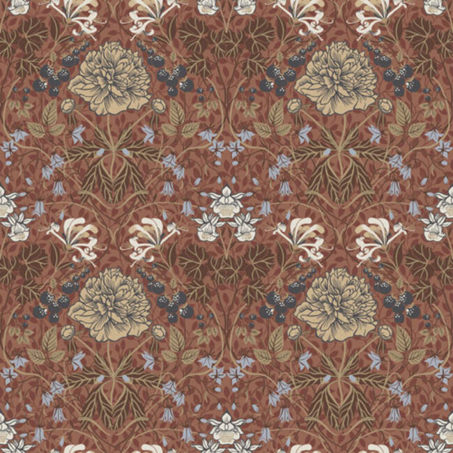 Dutch Wallcoverings Dutch Wallcoverings - FC Lyckebo- Sarah Red - Vliesbehang - 10m x 53cm - 28017
