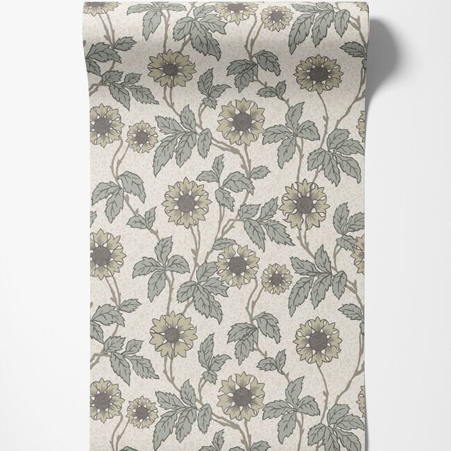 Dutch Wallcoverings Dutch Wallcoverings - FC Lyckebo- Solvej White - Vliesbehang - 10m x 53cm - 28020