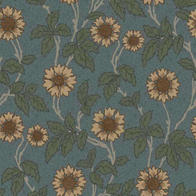 Dutch Wallcoverings Dutch Wallcoverings - FC Lyckebo- Solvej Blue - Vliesbehang - 10m x 53cm - 28023
