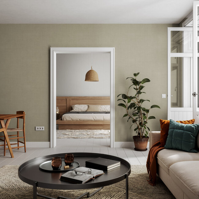 Dutch Wallcoverings Dutch Wallcoverings - FC Midolin- Näver Grey - Vliesbehang - 10m x 53cm - 16045