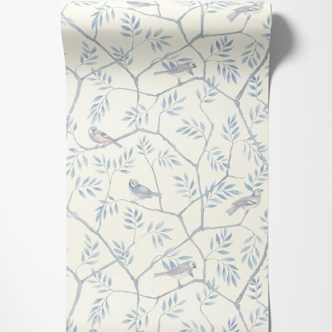 Dutch Wallcoverings Dutch Wallcoverings - FC Morgongava- August Blue - Vliesbehang - 10m x 53cm - 27016