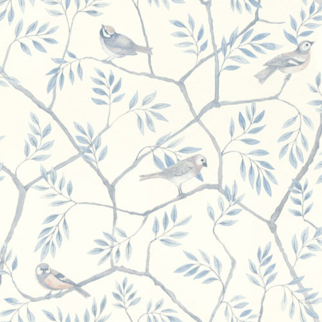 Dutch Wallcoverings Dutch Wallcoverings - FC Morgongava- August Blue - Vliesbehang - 10m x 53cm - 27016