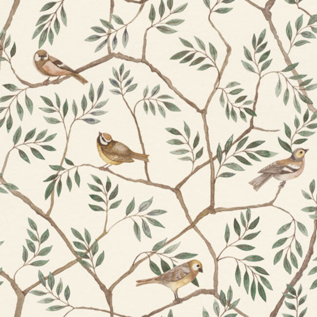 Dutch Wallcoverings Dutch Wallcoverings - FC Morgongava- August Green - Vliesbehang - 10m x 53cm - 27017