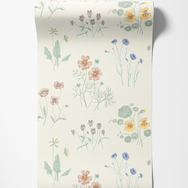 Dutch Wallcoverings Dutch Wallcoverings - FC Morgongava- Maj White - Vliesbehang - 10m x 53cm - 27022