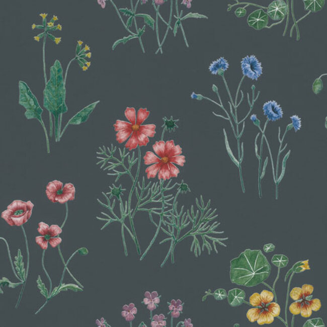 Dutch Wallcoverings Dutch Wallcoverings - FC Morgongava- Maj Blue - Vliesbehang - 10m x 53cm - 27024